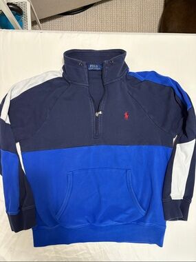 Polo Ralph Lauren color-blocked quarter-zip pullover